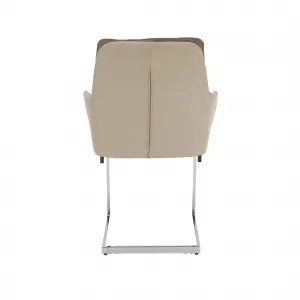 Jedálenská stolička, sivohnedá Taupe Velvet látka/látka, CHIMENA