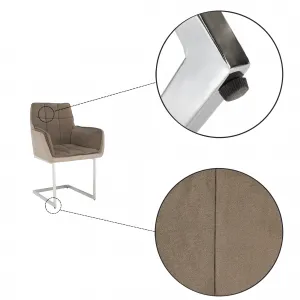 Jedálenská stolička, sivohnedá Taupe Velvet látka/látka, CHIMENA