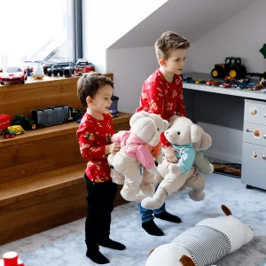 Plyšový medveď, smotanová/modrá, 65cm, MADEN BOY TYP2