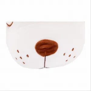 Plyšový psík, biela/hnedá/sivý pásik, 72cm, KINGO typ 1