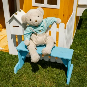 Plyšový medveď, smotanová/modrá, 65cm, MADEN BOY TYP2
