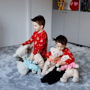 Plyšový medveď, smotanová/modrá, 65cm, MADEN BOY TYP2