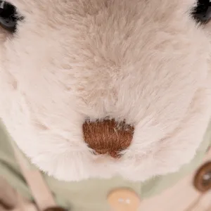 Plyšový medveď, smotanová/zelená, 65cm, MADEN BOY TYP2