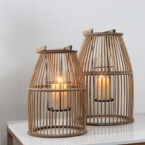 Lampáš-svietnik, 34,5 cm, prírodný bambus, MILES TYP 1