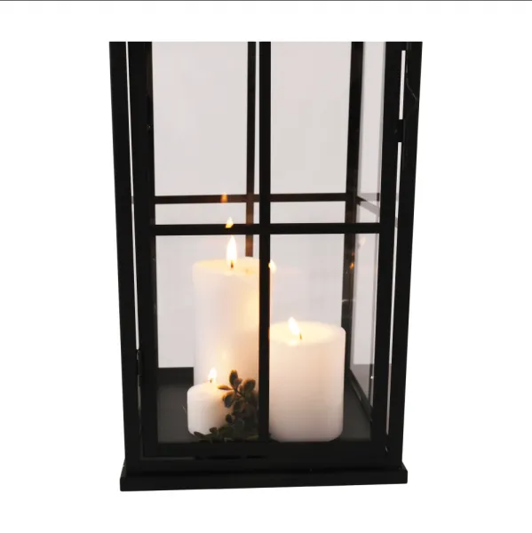 Lampáš-svietnik, 56,5 cm, čierna, ELIJAR TYP 3