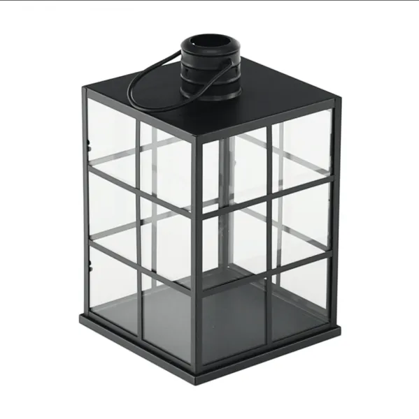 Lampáš-svietnik, 32,5 cm, čierna, ELIJAR TYP 1