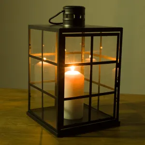 Lampáš-svietnik, 32,5 cm, čierna, ELIJAR TYP 1
