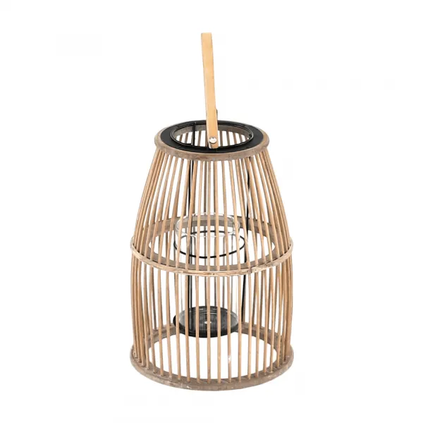 Lampáš-svietnik, 34,5 cm, prírodný bambus, MILES TYP 1
