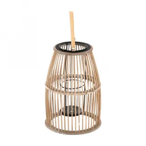 Lampáš-svietnik, 34,5 cm, prírodný bambus, MILES TYP 1