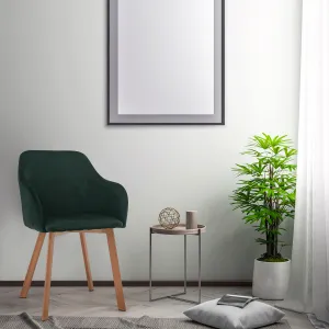 Jedálenské kreslo, smaragdová/buk, TANDEL