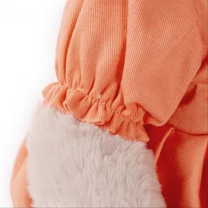Plyšový medvedík, smotanová/oranžová, 45cm, MADEN GIRL TYP1