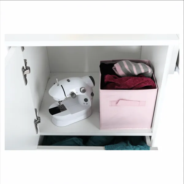 Viacúčelový stôl/stôl pre krajčírky, biela, TAILOR