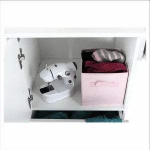 Viacúčelový stôl/stôl pre krajčírky, biela, TAILOR