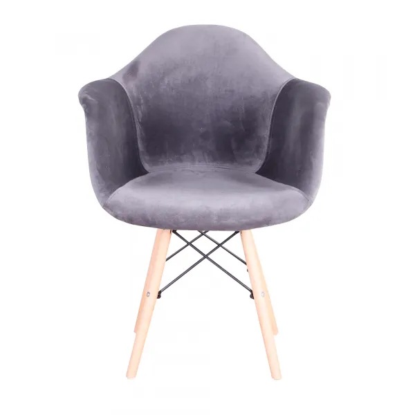 Moderné kreslo, sivohnedá Taupe Velvet látka, DAREL TYP 3