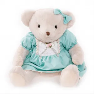 Plyšový medveď, smotanová/modrá, 65cm, MADEN GIRL TYP2