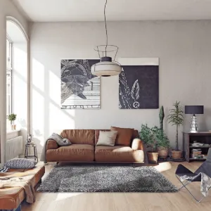 Koberec, bielo-čierna, 80x150, VILAN