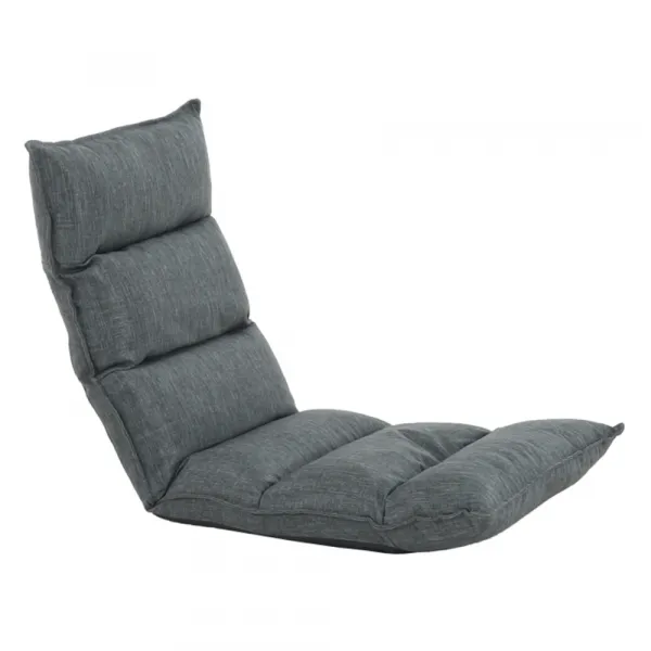 Relaxačné kreslo, látka sivá, LOTA NEW