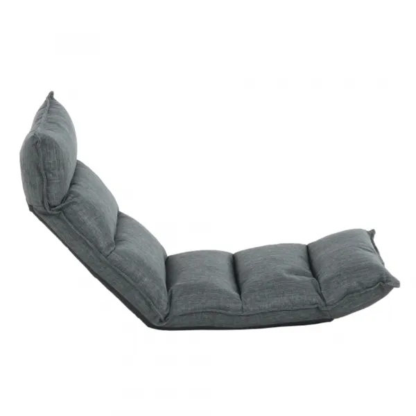 Relaxačné kreslo, látka sivá, LOTA NEW