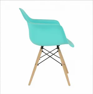 Kreslo, mentolová/buk, DAMEN 2 NEW