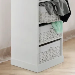 4-šuplíková komoda, biela, BLANCO