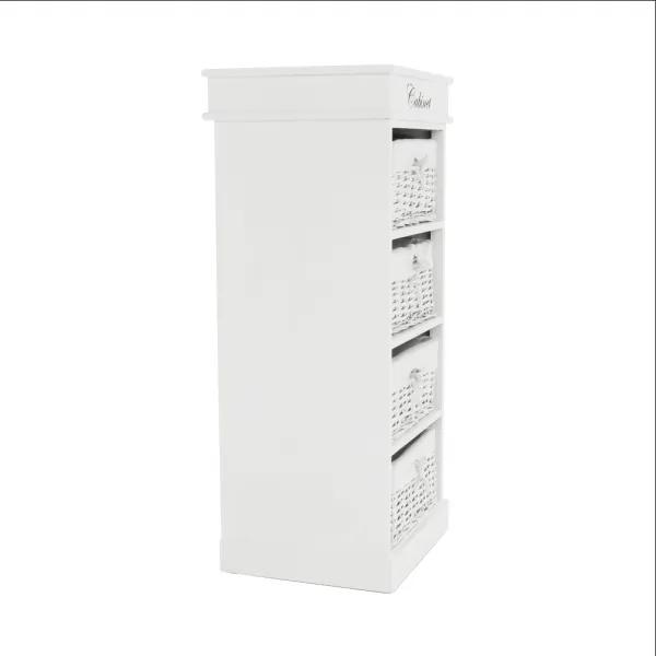 4-šuplíková komoda, biela, BLANCO