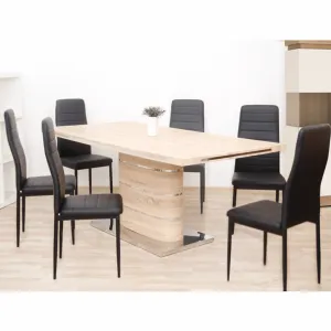 Jedálenský stôl, MDF, dub sonoma, 180x90 cm, AMAR