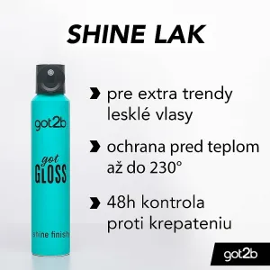 got2b got Gloss Shine Finish sprej na ochranu vlasov pred teplom na lesk a hebkosť vlasov 200 ml