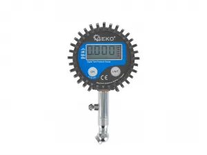 Geko Manometer digitálny na meranie tlaku pneu, 0-13,8 bar, s koncovkou 45 °
