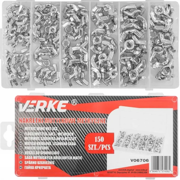 KRÍDLOVÉ MATICE METRICKÉ M5-M8 150 KS VERKE