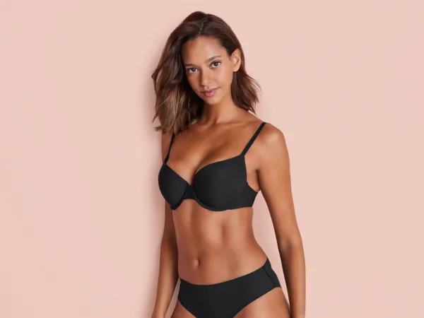 esmara® Dámska push-up podprsenka, 2 kusy (85D, čierna/biela)