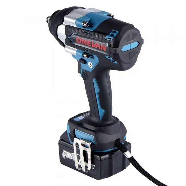 ONEVAN 1/2" 1800 N·m Momentový Bezuhlíkový Elektrický Rázový Uťahovák | Pre 18V Batériu Makita. Číslo 1 v TOP 5 Čínskych rázových uťahovákov Batéria: 2ks batéria