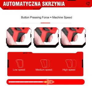 ONEVAN 23+1 momentový bezuhlíkový elektrický rázový skrutkovač, vrtačka 2-rýchlostný Batéria: Bez batérie