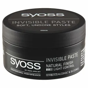 Syoss Invisible Hold transparentná stylingová pasta pre stredne silnú fixáciu 100 ml