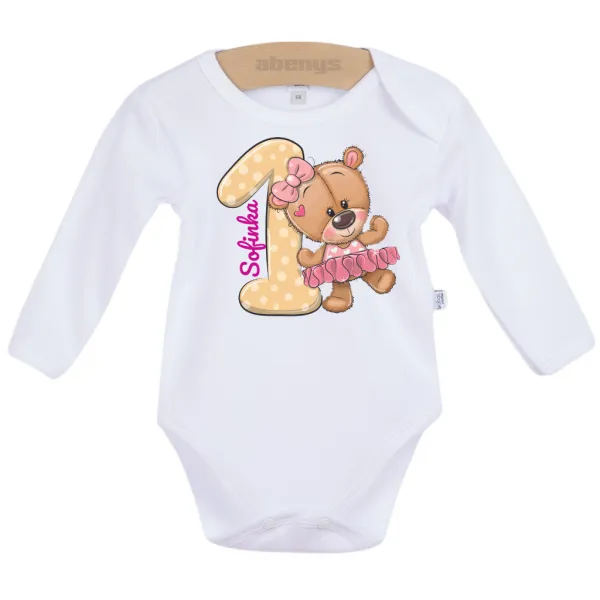 Dojčenské body s dlhým rukávom Bobas Fashion biele 80 (9-12m)