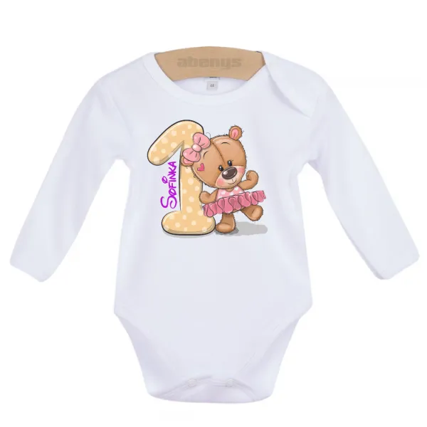 Dojčenské body s dlhým rukávom Bobas Fashion biele 80 (9-12m)