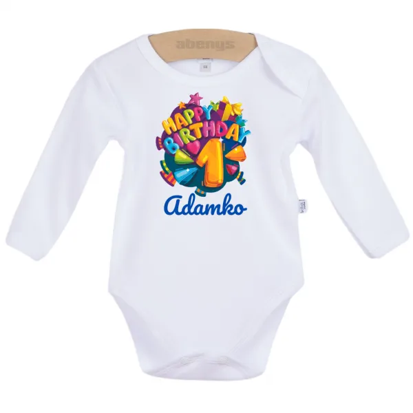 Dojčenské body s dlhým rukávom Bobas Fashion biele 80 (9-12m)