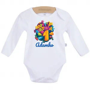 Dojčenské body s dlhým rukávom Bobas Fashion biele 80 (9-12m)