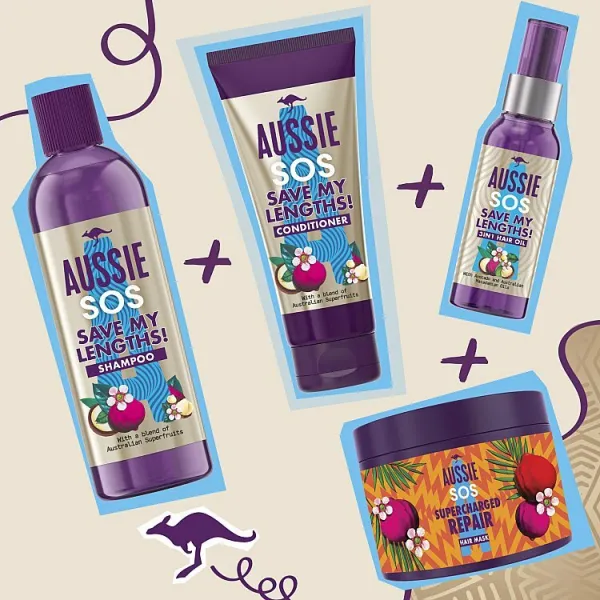 Aussie SOS Supercharged Repair Maska Na Vlasy, 450ml