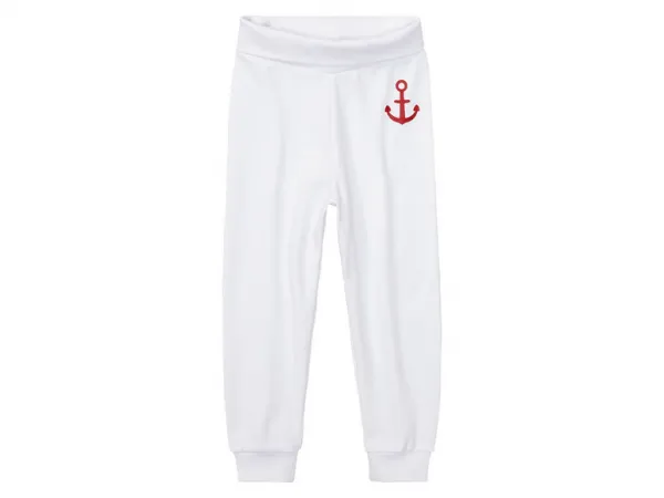 lupilu® Detské bavlnené tepláky pre bábätká Bio, 3 kusy (74/80, navy modrá/biela)