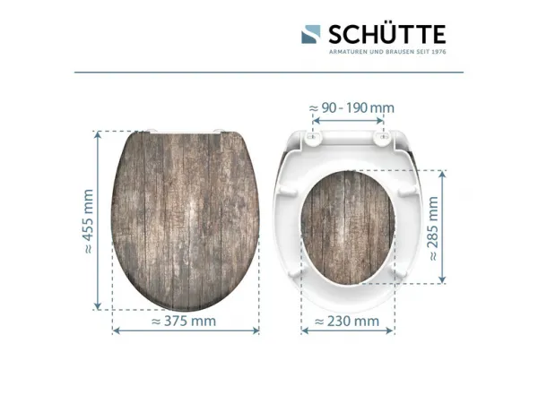Schütte WC sedadlo z duroplastu (vzhľad dreva)
