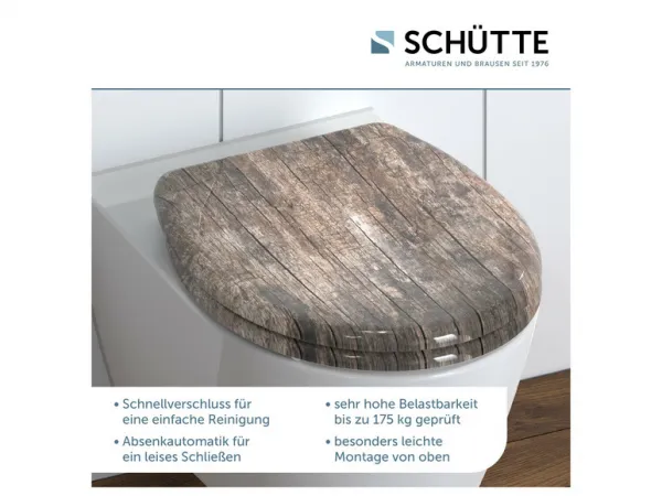 Schütte WC sedadlo z duroplastu (vzhľad dreva)