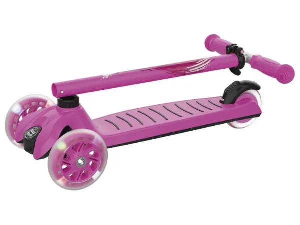 Playtive Detská kolobežka s LED kolieskami (bledoružová)