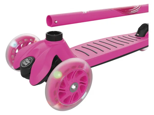 Playtive Detská kolobežka s LED kolieskami (bledoružová)