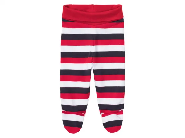 lupilu® Detské bavlnené tepláky pre bábätká Bio, 3 kusy (62/68, navy modrá/biela)