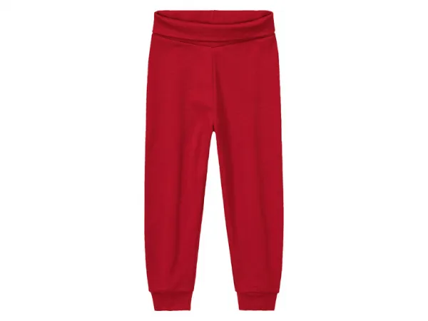 lupilu® Detské bavlnené tepláky pre bábätká Bio, 3 kusy (74/80, žltá/červená/zelená)