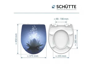 SCHÜTTE WC sedadlo pomalé zatváranie lesklé WATER LILY Duroplast