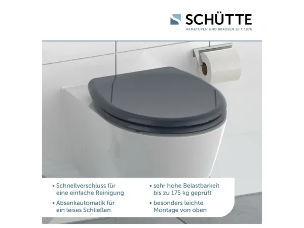 Schütte WC sedadlo z duroplastu (antracitová)
