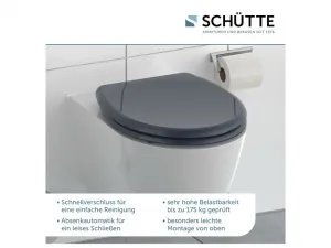 Schütte WC sedadlo z duroplastu (antracitová)