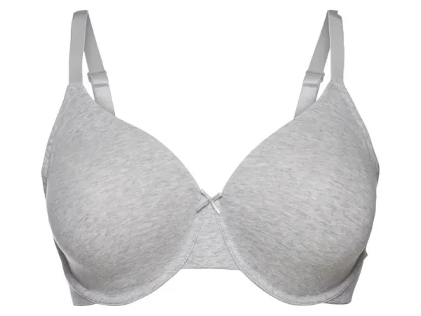 esmara® Dámska podprsenka Xxl, 2 kusy (čierna/sivá, 90D)