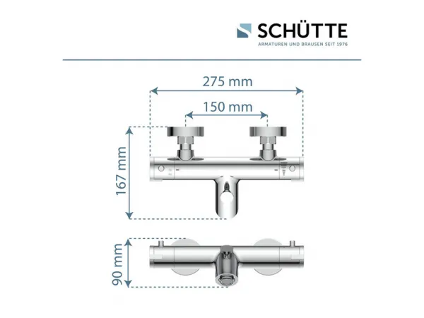 Schütte Termostatická vaňová batéria London (chróm)